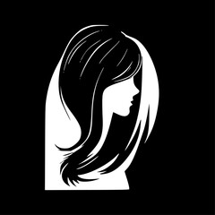 Hair - Minimalist and Flat Logo - Vector illustration