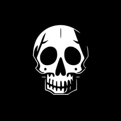 Skull - Minimalist and Flat Logo - Vector illustration