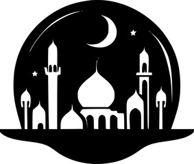 Ramadan - Minimalist and Flat Logo - Vector illustration