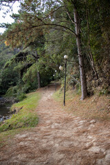 Cascata Paraíso, Campo Alegre, SC, Santa Catarina Brasil. Beautiful waterfall in small town in the interior of Brazil. Autumn landscape.