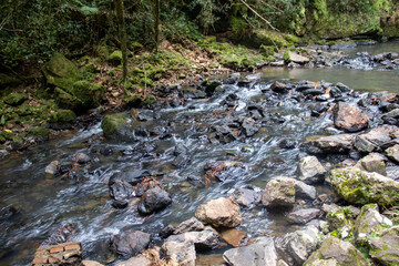 Cascata Paraíso, Campo Alegre, SC, Santa Catarina Brasil. Beautiful waterfall in small town in the interior of Brazil.