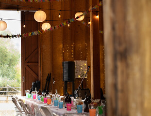 Barn Wedding Table Setting