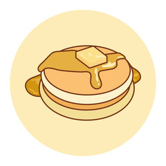 Pancake vector design. Illustrations for prints, stickers, invitation cards, web design, blogs, social media, and more.