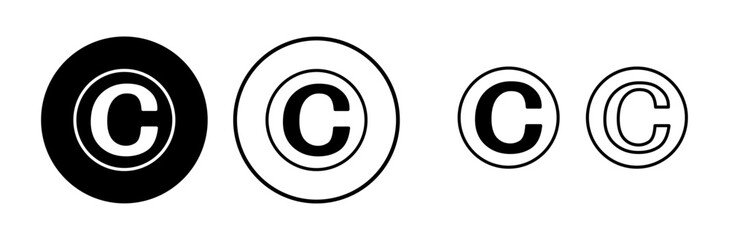 Copyright icon vector. copyright symbol