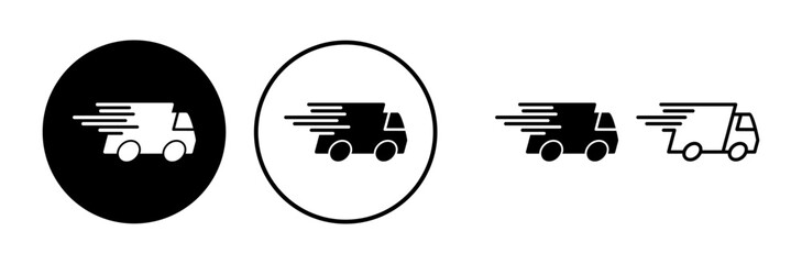 Delivery icon vector. Shipping fast delivery icon