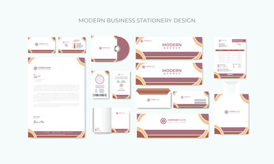 Professioonal modern clean business stationery design for your brand