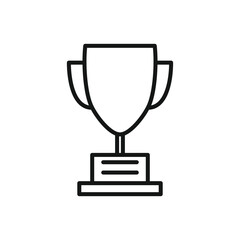 Editable Icon of Trophy reward, Vector illustration isolated on white background. using for Presentation, website or mobile app