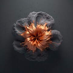 3d rendered illustration of a brain with a flower