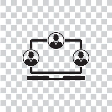 Virtual Team Icon , Online Group Icon