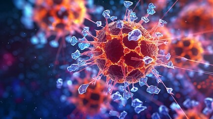 ウイルスのイメージCG,Generative AI AI画像