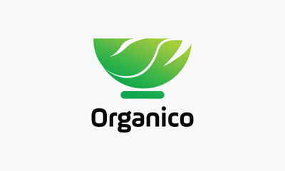 Organic meals logo vector herbal nature floral leaf vegetable farm vegetarian food fresh healthy concept