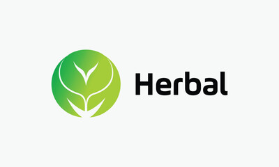 Organic meals logo vector herbal nature floral leaf vegetable farm vegetarian food fresh healthy concept