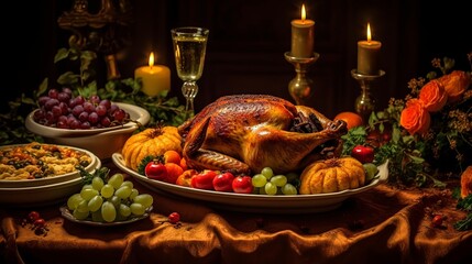 Thanksgiving, thanksgiving country dinner, Thanksgiving Turkey,Generative AI