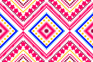 Ethnic tribal zigzags and stitches seamless pattern. Abstract geometric shapes designed for printed textiles, carpets, linoleum.