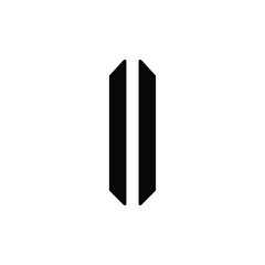 black shape simple geometric logo vector illustration design template