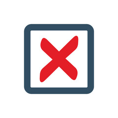Obraz premium Crossmark Symbol Vector