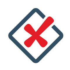 Obraz premium Crossmark Symbol Vector