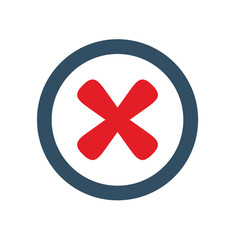 Obraz premium Crossmark Symbol Vector