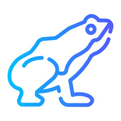 frog Line Gradient Icon
