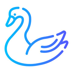 Obraz premium swan Line Gradient Icon