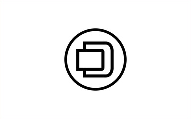 D letter logo template