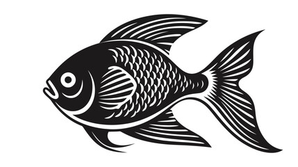 Fish vector Icon. Sea Food illustration symbol. Farm Element logo