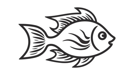 Fish vector Icon. Sea Food illustration symbol. Farm Element logo