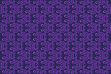 Seamless pattern design for wrapping paper, wallpaper, fabric, decorating and backdrop. Vector Illustration of geometry line art with purple color.