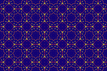 Geometric pattern design in dark blue color