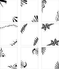 Simple black silhouette frame. The aspect ratio is four to five.