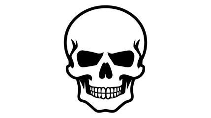 Skull and bones mortal symbol vector illustration isolated on white background