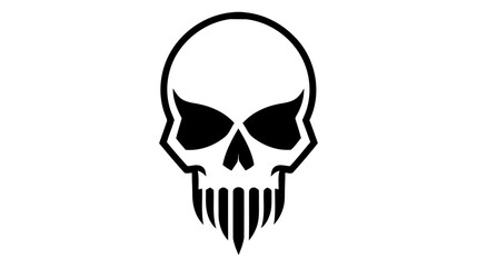 Skull and bones mortal symbol vector illustration isolated on white background