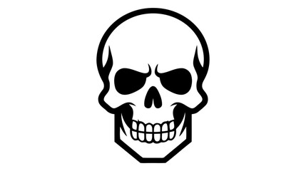 Skull and bones mortal symbol vector illustration isolated on white background