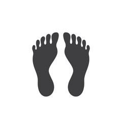 illustration of feet, foot icon, vector art.