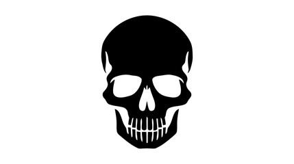 Obraz na płótnie Canvas Skull and bones mortal symbol vector illustration isolated on white background