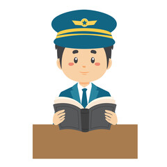 Pilot Read a Book