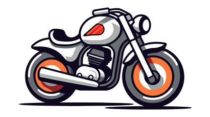 Motorbike logo, icon. Vector illustration isolated on white background. - obrazy, fototapety, plakaty