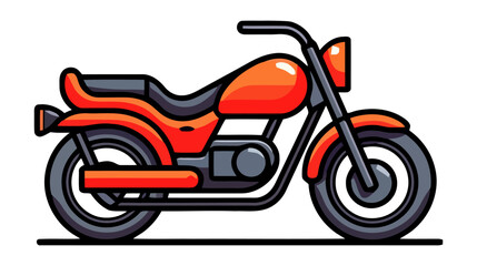 Motorbike logo, icon. Vector illustration isolated on white background.