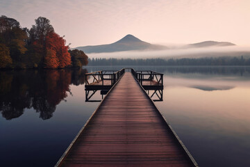 Obraz premium sunrise on the lake