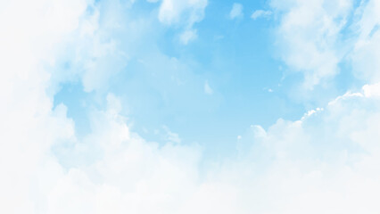 Cloudy blue sky abstract background. Blue sky clouds vector design