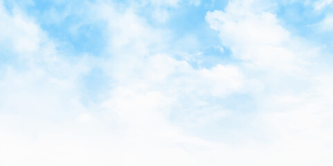 Beautiful Blue Sky Background with White Clouds. Picture for Summer Season.. Background with Clouds on Blue Sky. Vector Background