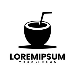 coconut water icon logo design