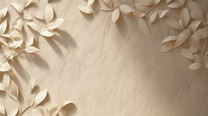 Beautiful texture of beige brown luxury smooth stucco. Generative AI - obrazy, fototapety, plakaty
