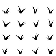 Vector Collection Set of Grass Silhouettes