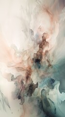 099. ethereal abstractions abstract concept soft and airy tones wallpaper. Generative AI