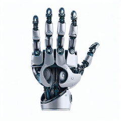 A robot hand isolated on white background - Generative AI