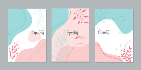 vertical design book cover template. cover with floral background. Notebook design, presentation, flyer catalog, book cover template, layout in A4 size. vector.