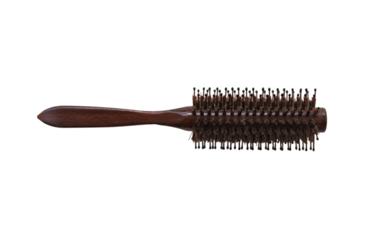 comb hairbush roll for health care head and hairs arrangement flat lay style 