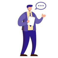 Business Man Speaking