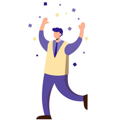 Business Man Celebrate